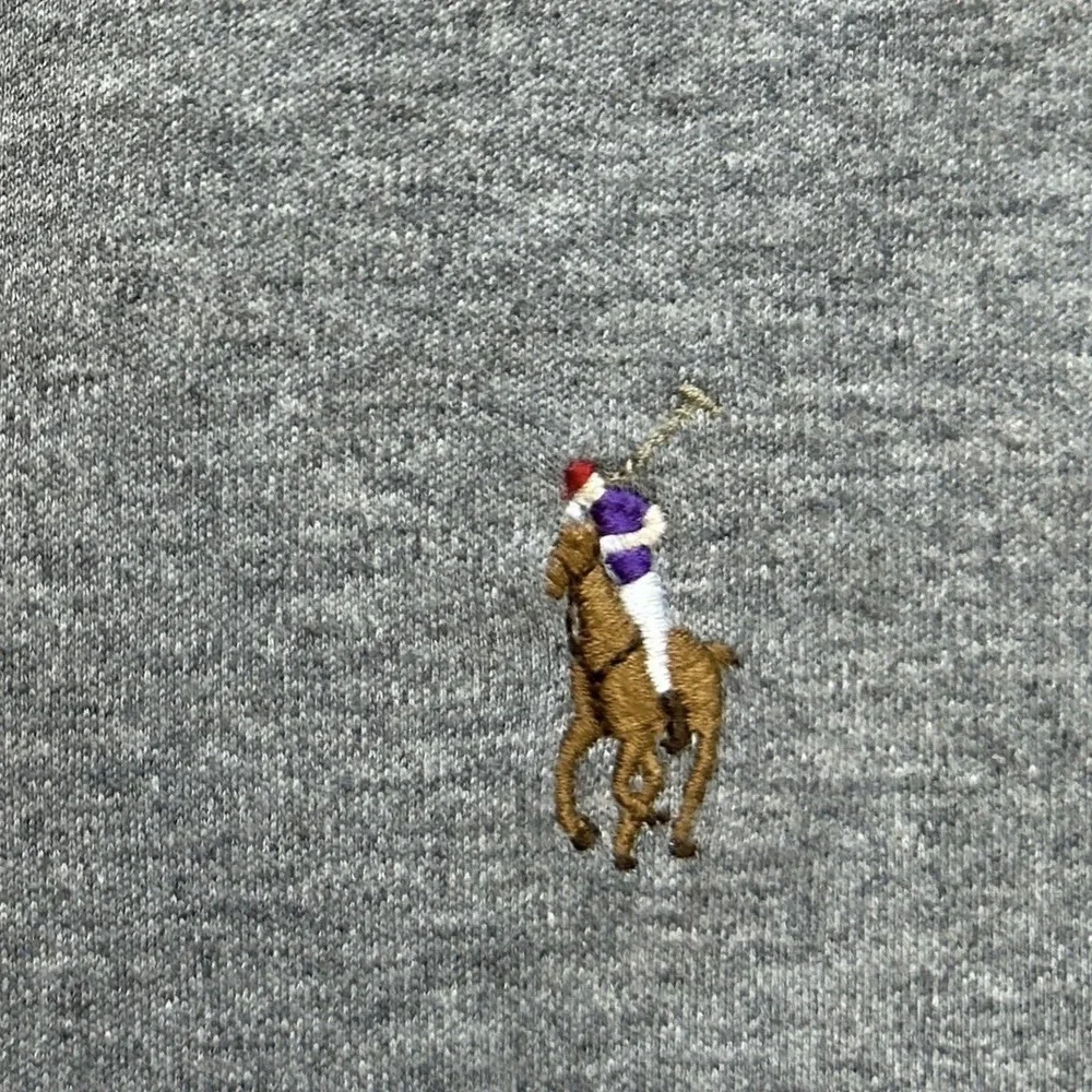 Polo RALPH LAUREN Gray Polo sx XL 100% Cotton Pima Business Casual Neutral